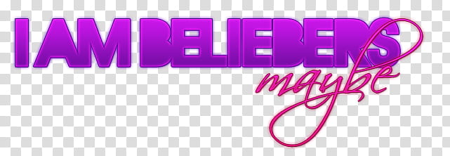 Text I Am Beliebers Maybe transparent background PNG clipart