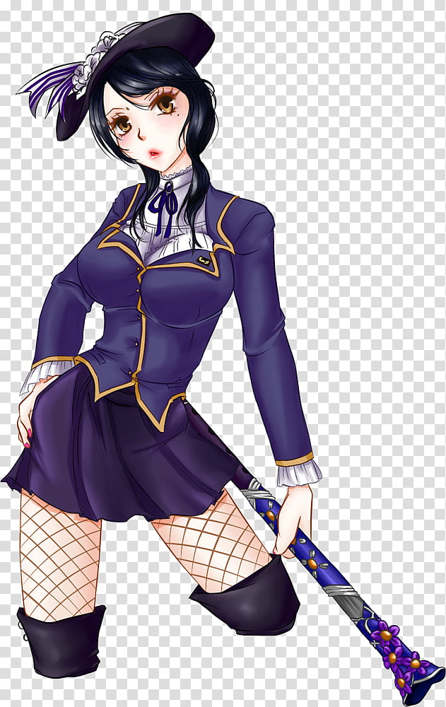DW)Zhen Ji(Web clap), female anime character in blue costume transparent background PNG clipart