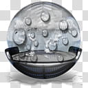 Sphere   , round gray and black glass decor transparent background PNG clipart