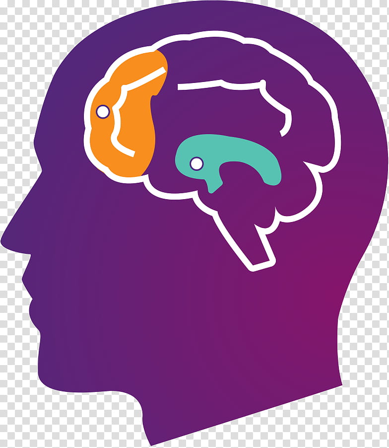 Brain, Psychological Stress, Drawing, Visual Arts, Cartoon, Head, Violet, Purple transparent background PNG clipart