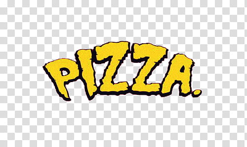 , yellow pizza text transparent background PNG clipart