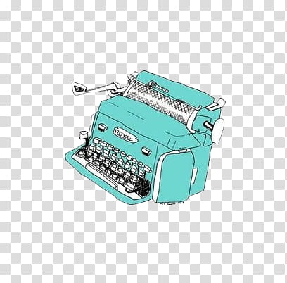 Vintage, teal typewriter art transparent background PNG clipart Vintage, teal typewriter art transparent background PNG clipart