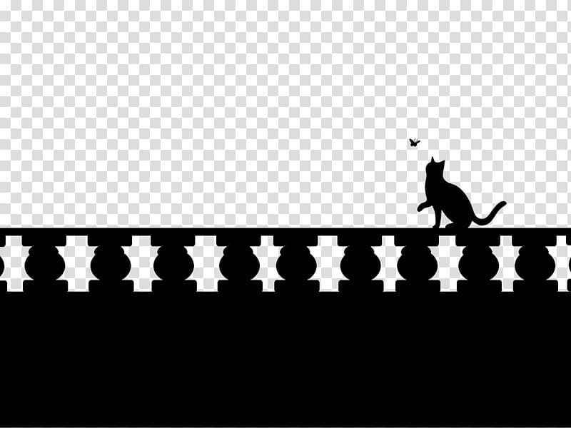 Premade Background Balcony Silhouette Cat, silhouette of cat transparent background PNG clipart