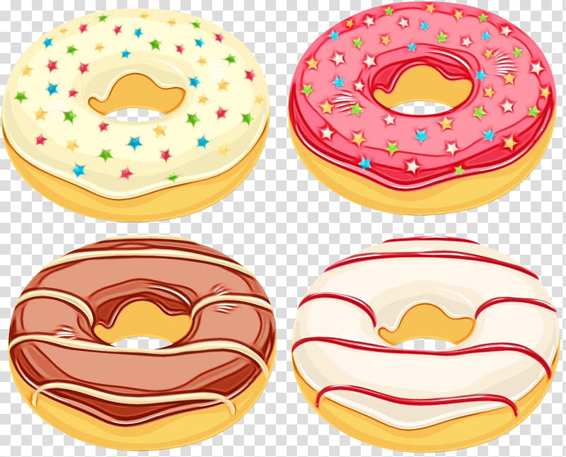 Junk Food, Watercolor, Paint, Wet Ink, Donuts, Ice Cream Cones, Royaltyfree, transparent background PNG clipart