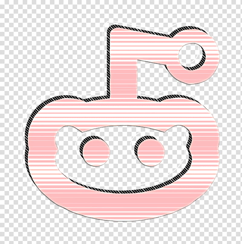 reddit icon snoo icon social icon, Mouth, Cartoon, Jaw, Pink M, Smile, Meter, Nose transparent background PNG clipart