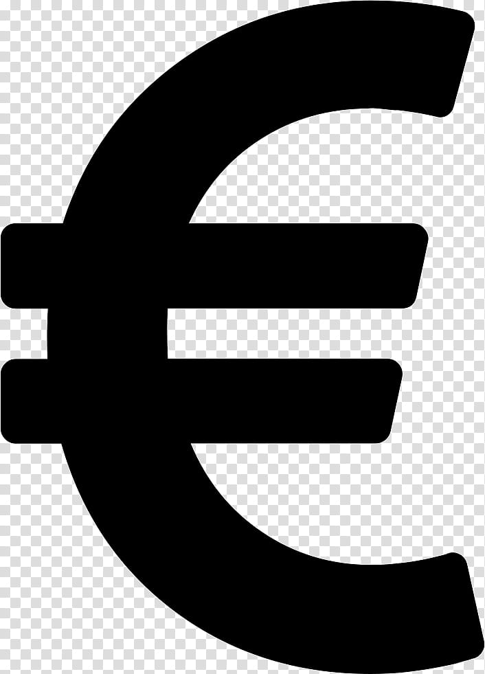 Euro Sign, 10 Euro Note, Euro Coins, Currency Symbol, 20 Cent Euro Coin, 1  Euro Coin, Logo, Blackandwhite transparent background PNG clipart