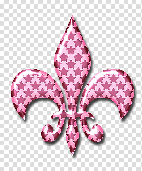 Colors Fleur , pink star print Fleur De Lis logo art transparent background PNG clipart