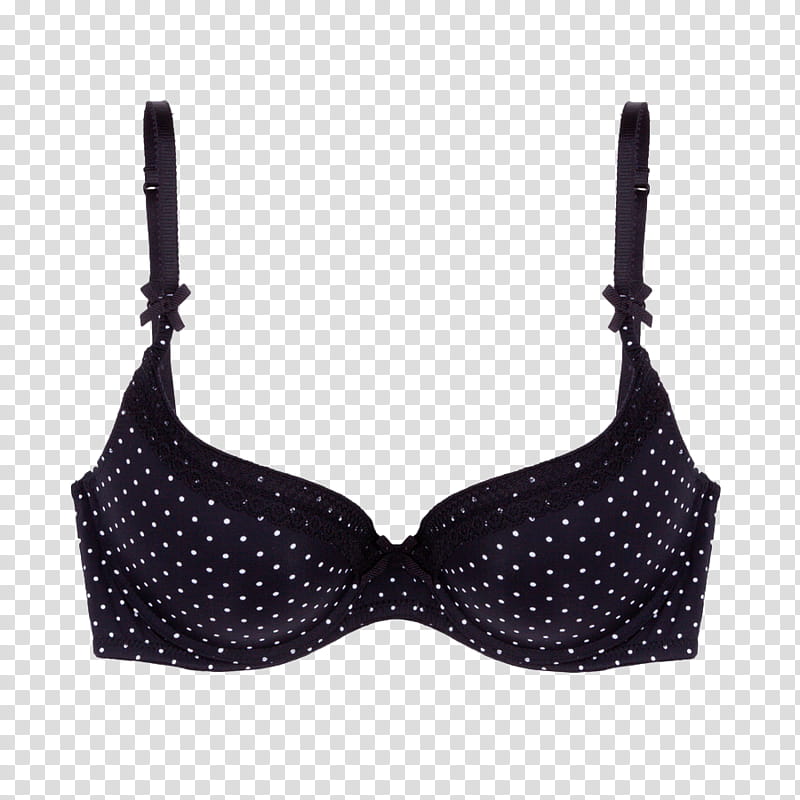 black and white polka-dot bra transparent background PNG clipart
