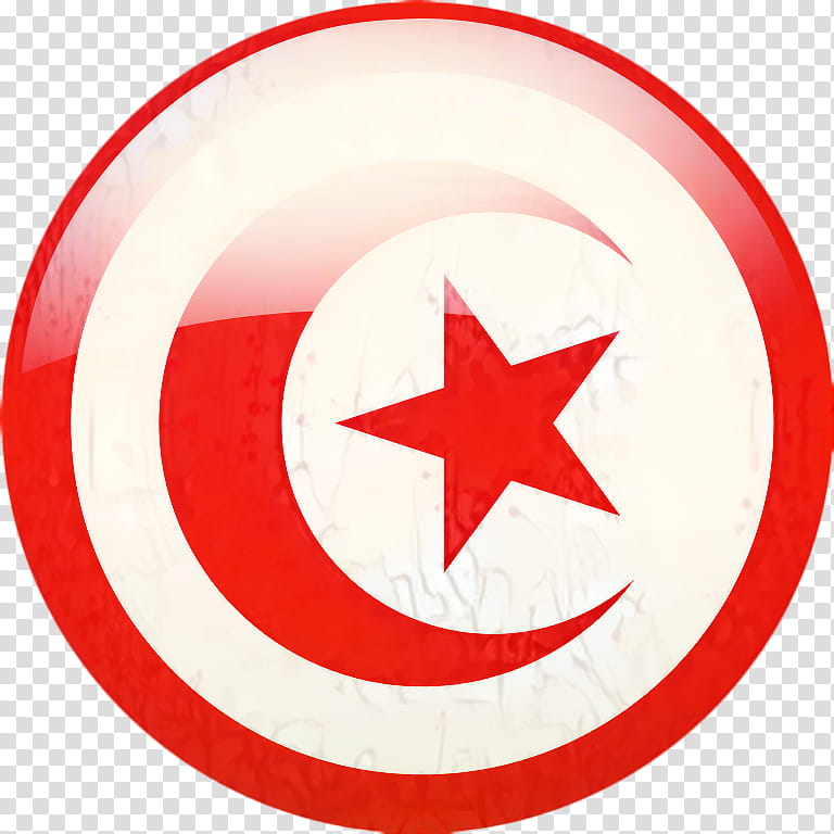 Flag, Flag Of Tunisia, Red, Circle, Symbol, Sticker transparent background PNG clipart