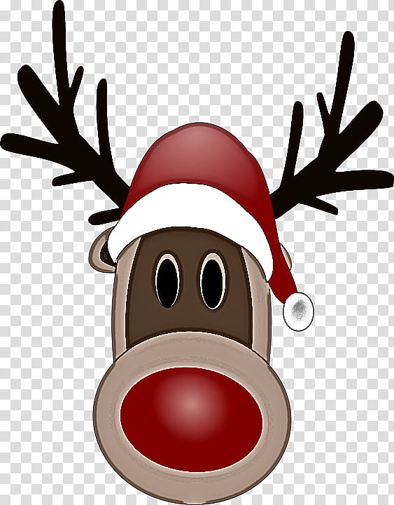 Reindeer, Nose, Head, Cartoon, Antler, Fictional Character transparent background PNG clipart