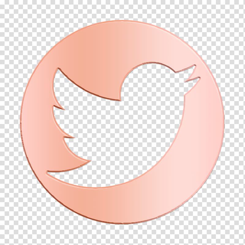 Social Icons Rounded icon Twitter social logotype icon social icon, Twitter Icon, Pink, Peach, Circle, Wing transparent background PNG clipart