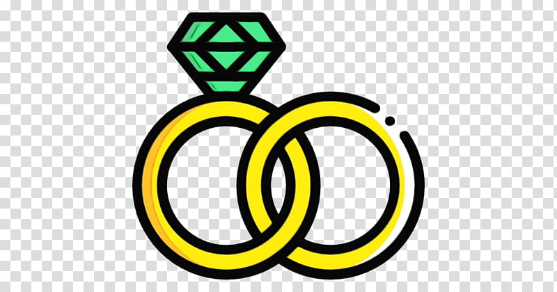 Wedding Symbol, Ring, Wedding Ring, Moissanite, Yellow, Line transparent background PNG clipart
