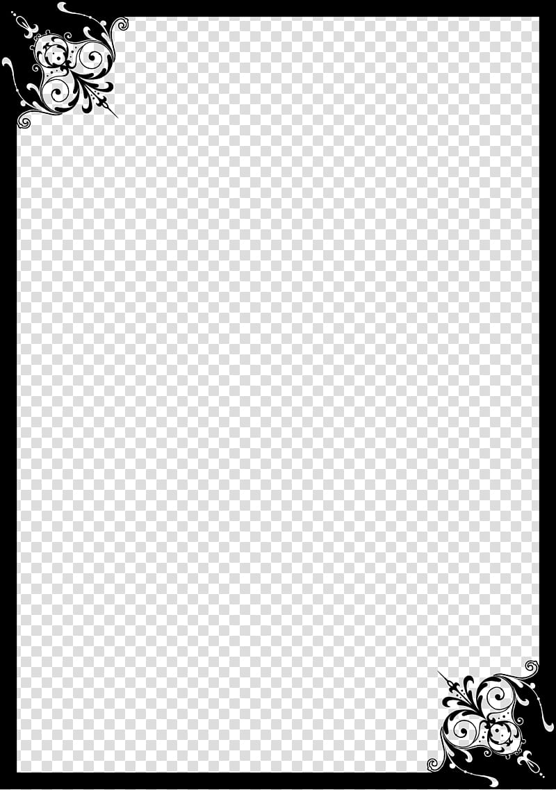 Original Kuroshitsuji Borders, black borderline transparent background PNG clipart