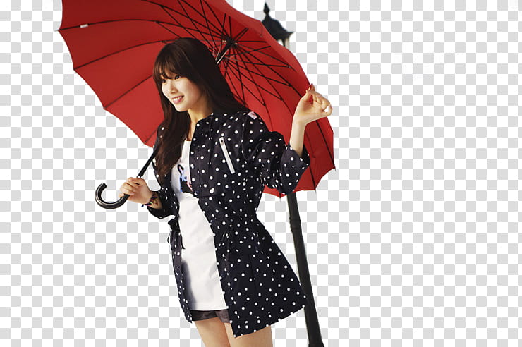 Suzy, woman holding red umbrella transparent background PNG clipart