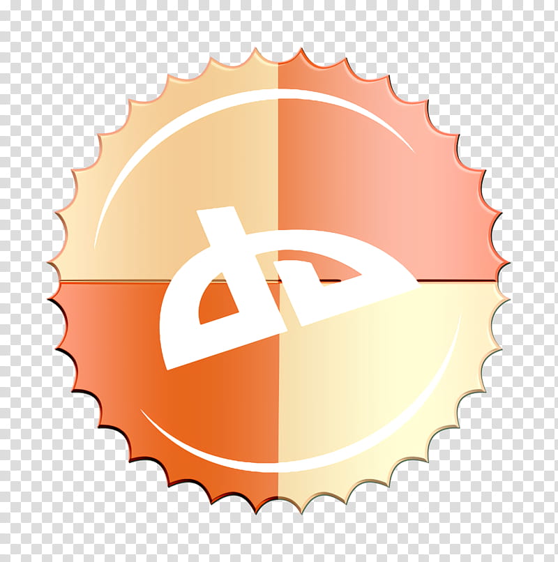 devianart icon, Orange, Logo, Circle, Symbol, Bottle Cap, Label, Emblem transparent background PNG clipart