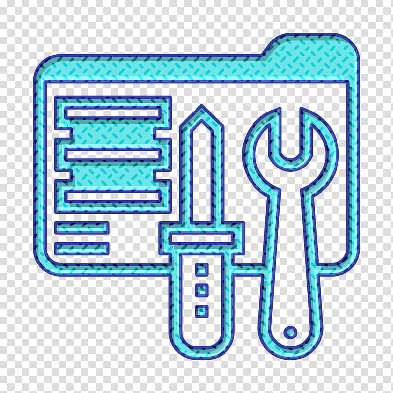 Tech support icon Database Management icon Support icon, Turquoise, Text, Aqua, Line, Electric Blue, Symbol transparent background PNG clipart