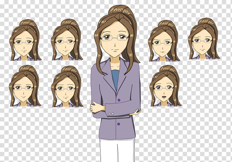 [Groups of Two VN] Julia Anderson expression chart transparent background PNG clipart
