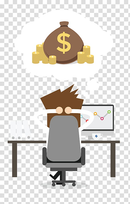 Cartoon Money, Passive Income, Businessperson, Investment, Cartoon, Office Chair, Furniture, Table transparent background PNG clipart