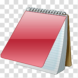 NotePad Icons, notepoad red transparent background PNG clipart