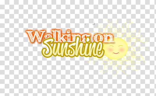 Walking On Sunshine, walking on sunshine text overlay transparent background PNG clipart