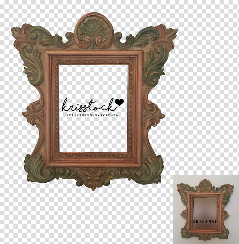 Antique Frame, brown frame transparent background PNG clipart