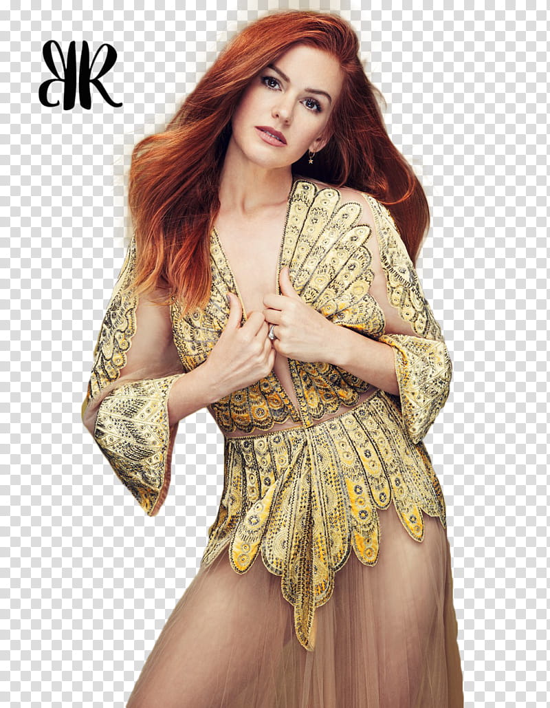 ISLA FISHER, standing woman wearing gold mini dress transparent background PNG clipart