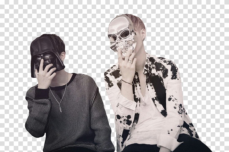 Yoonmin BTS, man wearing Darth Vader mask transparent background PNG clipart