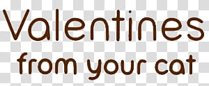 Pusheen Cat Valentine Day Cian, valentines from your cat text transparent background PNG clipart