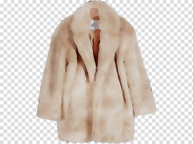 Coat, Fur, Beige, Clothing, Outerwear, White, Fur Clothing, Jacket transparent background PNG clipart