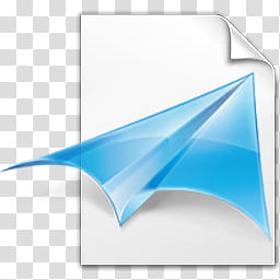 Windows Live For XP, blue paper airplane transparent background PNG clipart