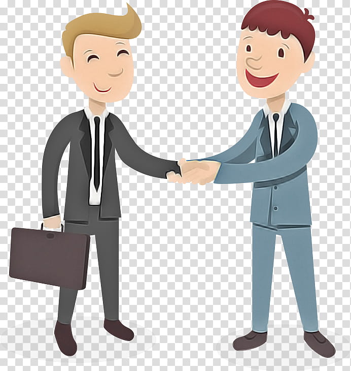 Handshake, Cartoon, Job, Male, Gesture, Conversation, Whitecollar Worker, Interaction transparent background PNG clipart
