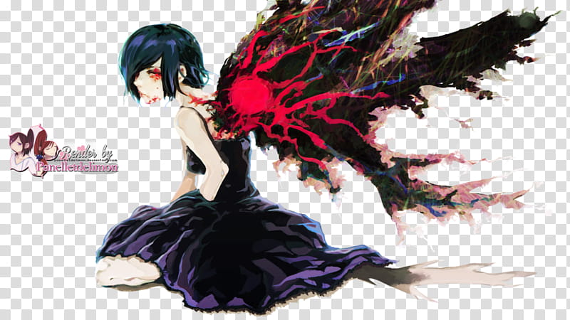 Touka Kirishima from Tokyo Ghoul anime character transparent background PNG clipart