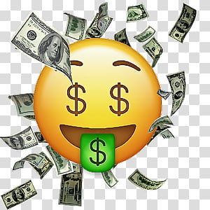 Money bag Sticker Flying cash Emoji, Emoji transparent background PNG  clipart