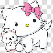 Charmmy Kitty s, white and pink Hello Kitty transparent background PNG clipart