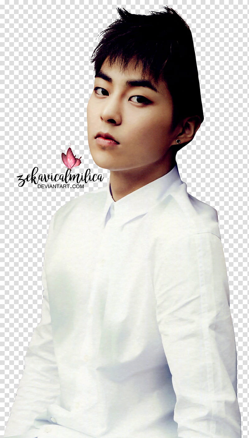 EXO Xiumin  Season Greetings, man wearing white dress shirt transparent background PNG clipart