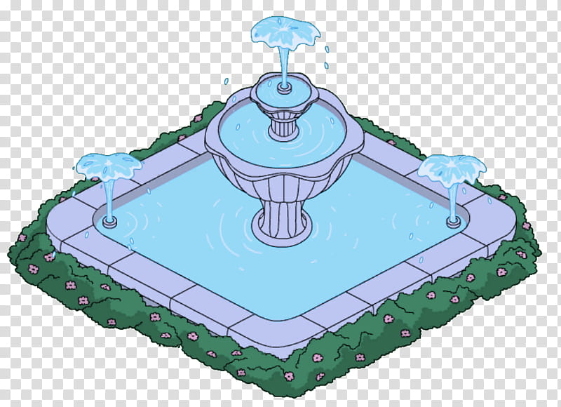 fountain water feature architecture turquoise transparent background PNG clipart