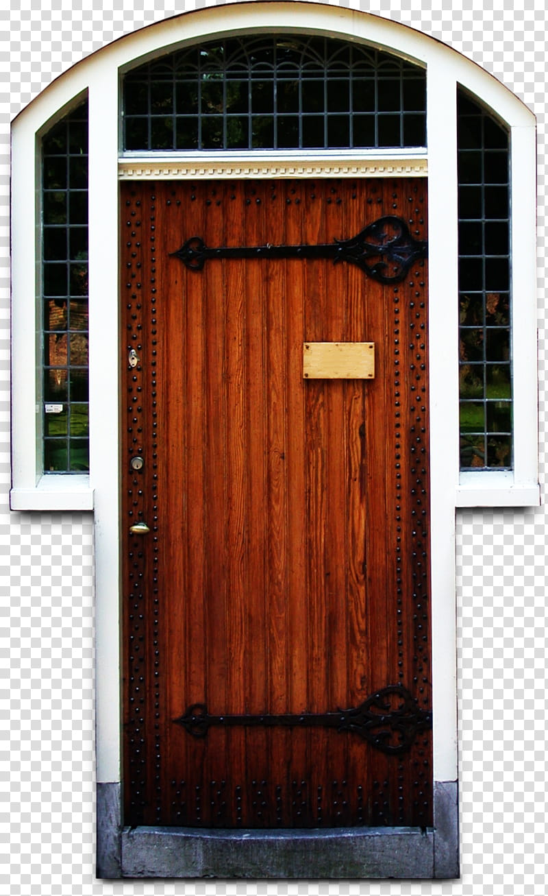 misc door texture, closed brown wooden door transparent background PNG clipart