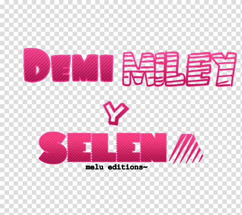 Texto Demi Miley y Selena transparent background PNG clipart