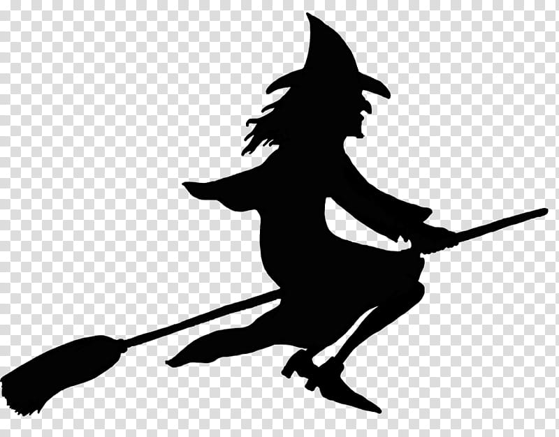 Witch, Witchcraft, Silhouette, Broom, Drawing, Magic, Besom, Cartoon transparent background PNG clipart