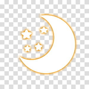 Simple Glowing s, four stars and crescent moon illustration transparent background PNG clipart