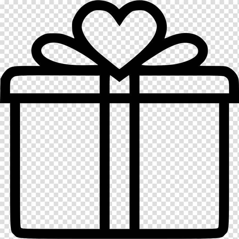 Gift Birthday Christmas Clip Art - Black And White - Public Domain Line  Transparent PNG