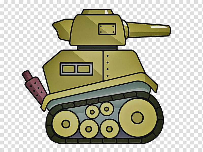 combat vehicle tank motor vehicle yellow, Cartoon, Mode Of Transport, Robot transparent background PNG clipart