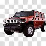Cars icons, hummer, red Hummer H transparent background PNG clipart