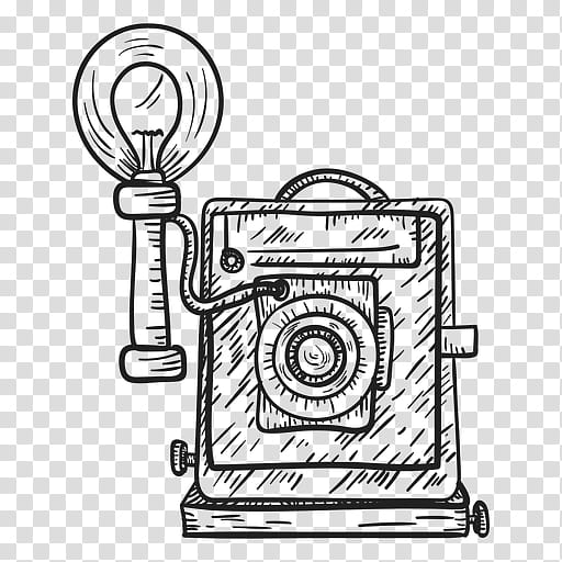 Camera Drawing, Line Art, Cartoon, Doodle, Coloring Book, Technical Drawing transparent background PNG clipart