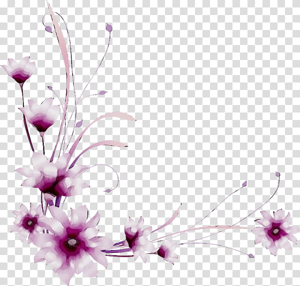 Purple Watercolor Flower, Paper, A4, Drawing, Printing, Stencil, Floral Design, Stationery transparent background PNG clipart