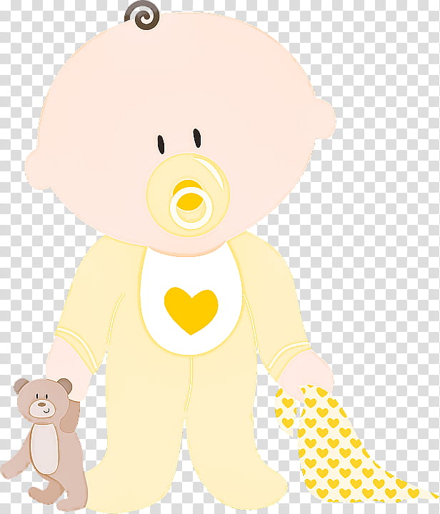 Teddy bear, Yellow, Cartoon, Toy, Animal Figure, Baby Toys transparent background PNG clipart