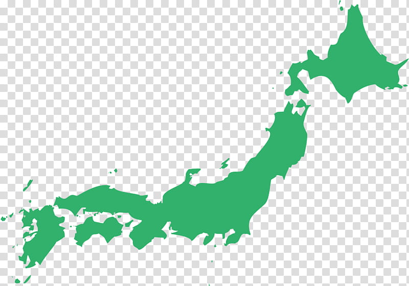 Japan, Map, Japanese Maps, World Map, Prefectures Of Japan, Location, Green transparent background PNG clipart