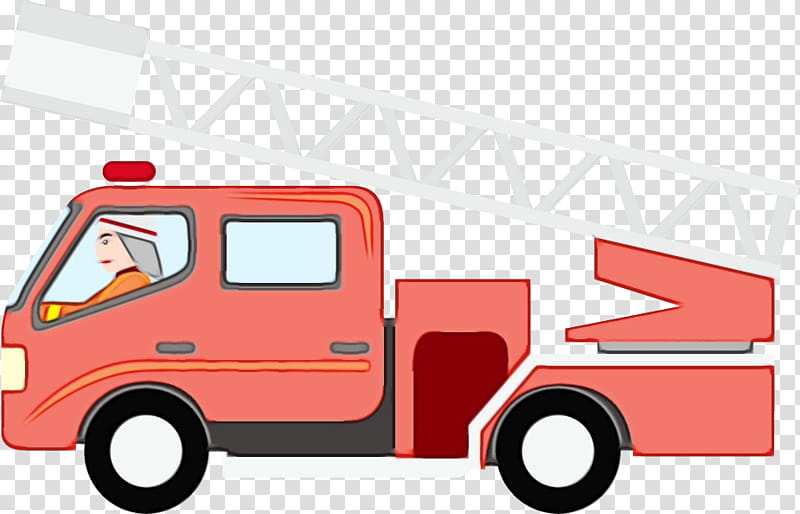 land vehicle motor vehicle mode of transport vehicle transport, Watercolor, Paint, Wet Ink, Fire Apparatus, Commercial Vehicle, Car, Truck transparent background PNG clipart