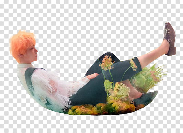 man lying down on garden transparent background PNG clipart