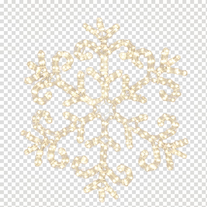 Xmas  Watchers, beige snowflake string lights art transparent background PNG clipart